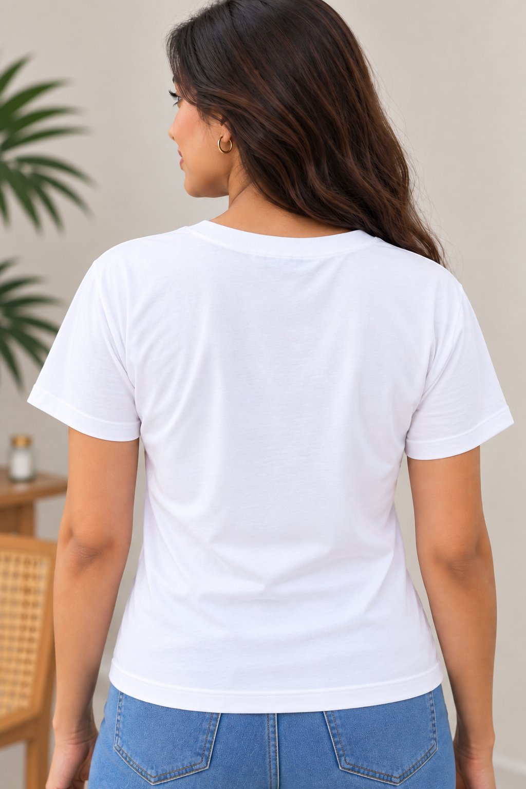 Women's White Short Sleeve T-Shirt with Colorful Decorative Beaded Animal Motifs, Casual Round Neck Top
